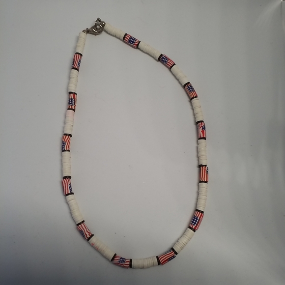 Claire's Jewelry - 3/$15 CLAIRE'S Necklace USA Flag Bead